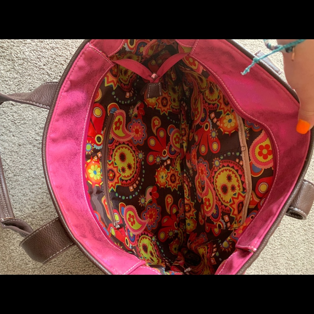 Colorful multi pattern tote bag - Picture 4 of 5